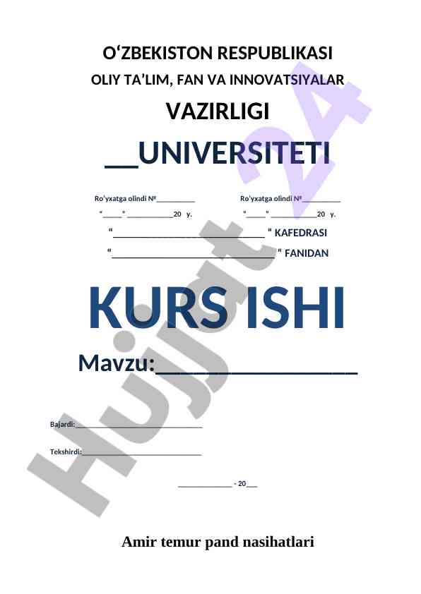 Amir Temur Pand Nasihatlari