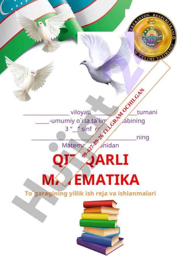Qiziqarli matematika to‘garagi yillik ish reja