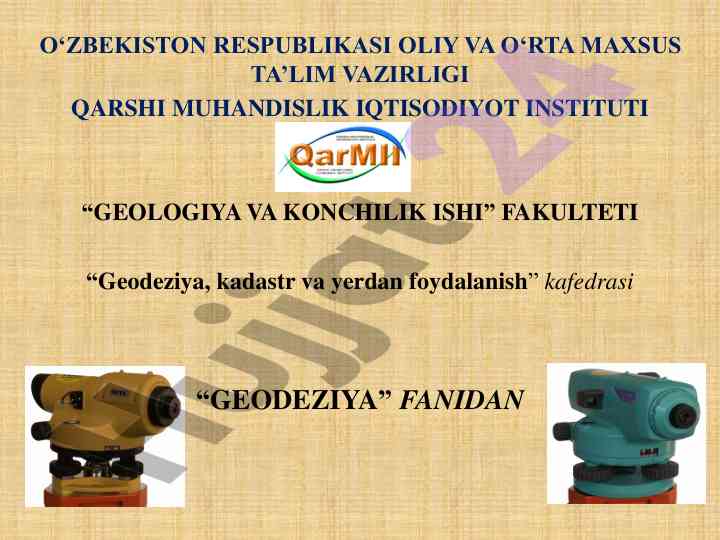 Geodeziya fanidan koordinata tizimlari