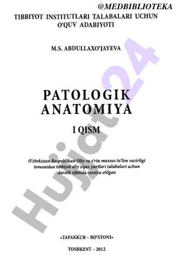 Patologik anatomiyada o‘quv qo‘llanma ii qism