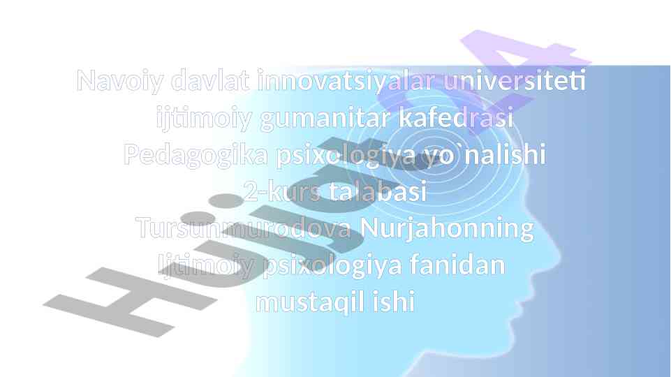 Shaxslararo munosabatlar psixologiyasi tahlili