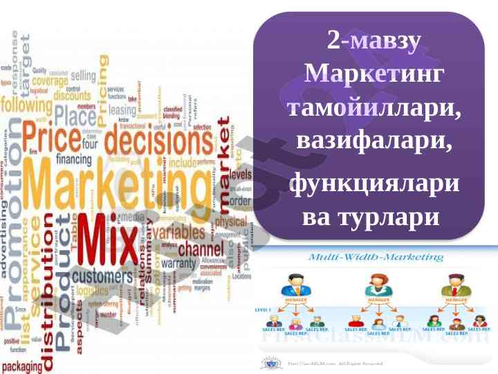 Marketerlikni boshqarishning asosiy funktsiyalari