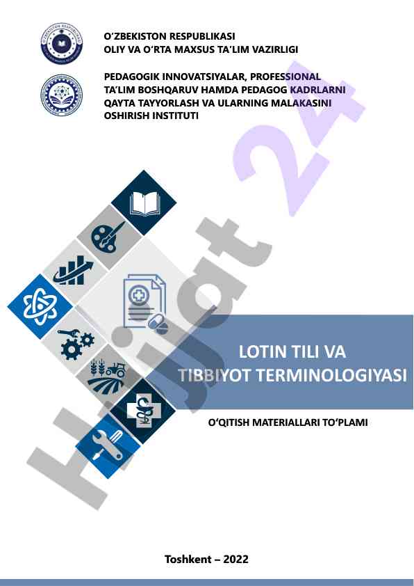 Lotin tili va tibbiyot terminologiyasi o‘qitish materiallari