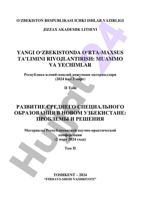 Yangi o‘zbekistonda o‘rta-maxsus ta’limni rivojlantirish