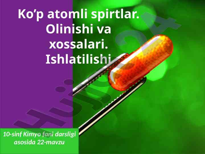 Ko'p atomli spirtlar olinishi va xossalari