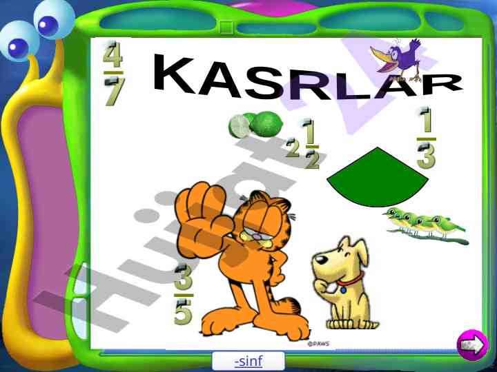 Kasrlar mavzusida dars rejasi va metodikalar
