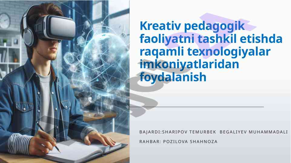 Raqamli texnologiyalar bilan kreativ pedagogika