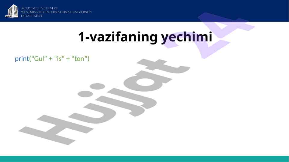 Python programming methods and solutions