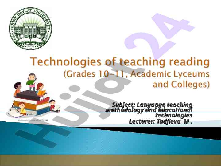 Language teaching methodology and technologies
