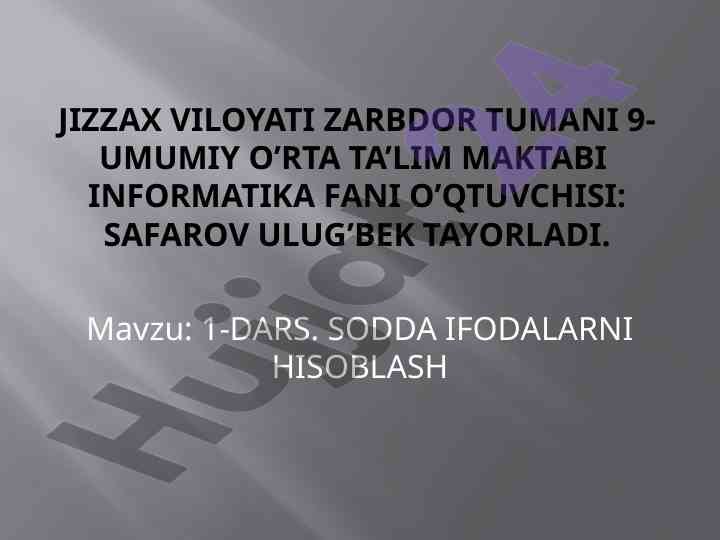 Ms excel 2010 darslik va interfeysi tushunchalari
