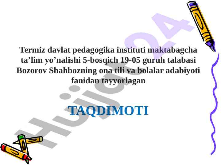 G'afur g'ulom hayoti va ijodi ta'lim taqdimoti