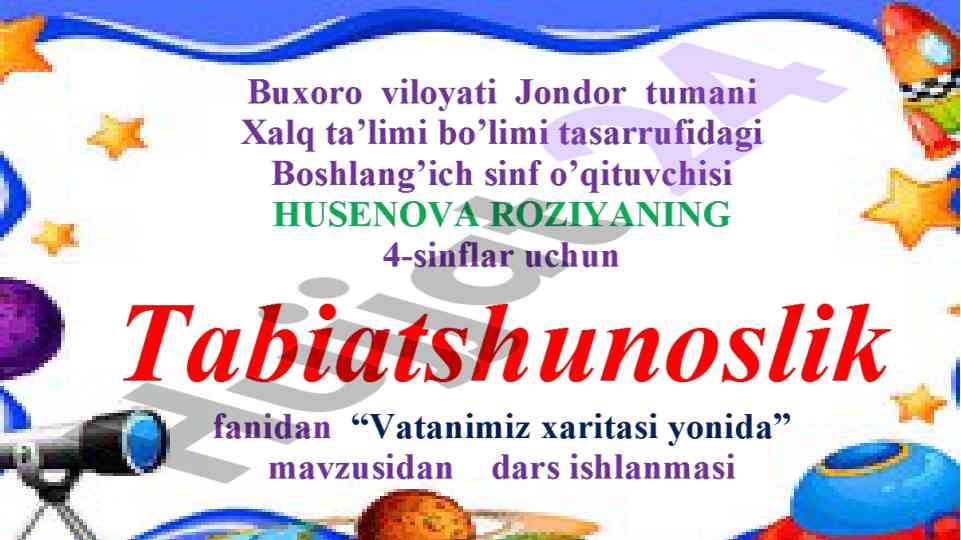 O‘zbekiston xaritasida ta'limning maqsadlari