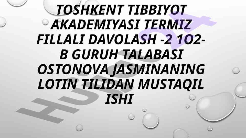 Farmaseftikaga kirish terminologiyasi