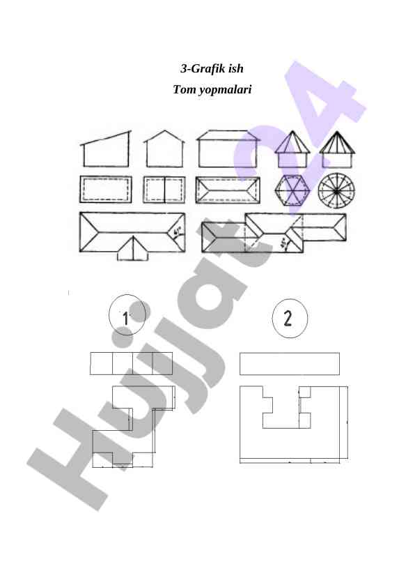 Grafik ish tom yopmalari o‘rganish rejasi