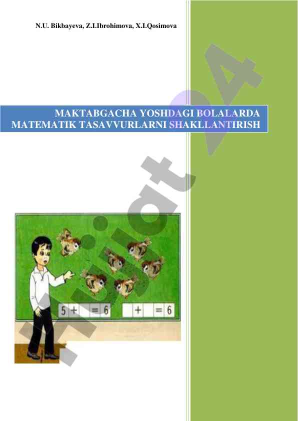 Maktabgacha yoshdagi bolalarda matematik tasavvurlar