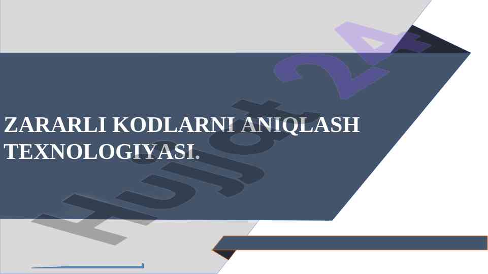 Zararli kodlarni aniqlash texnologiyasi