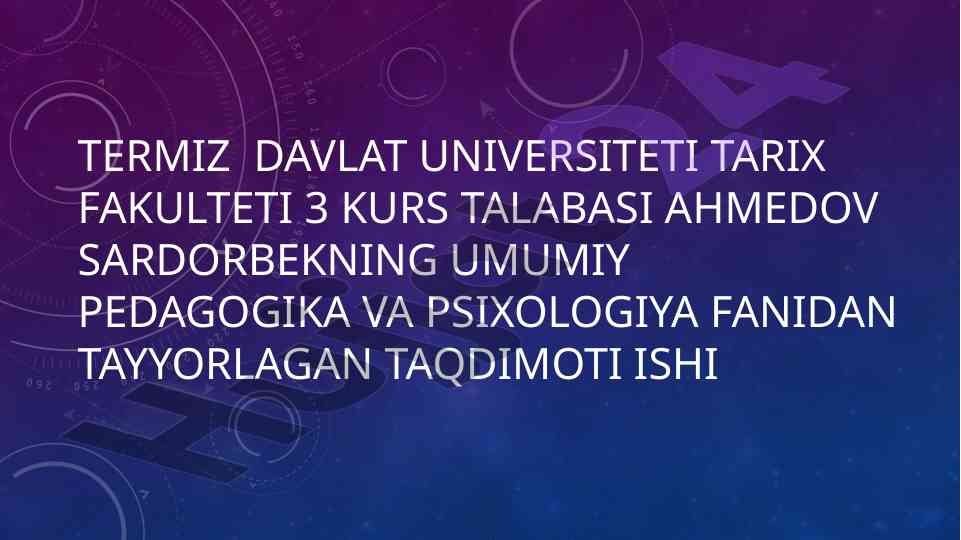 Pedagogik psixologiyaning metodlari taqdimoti