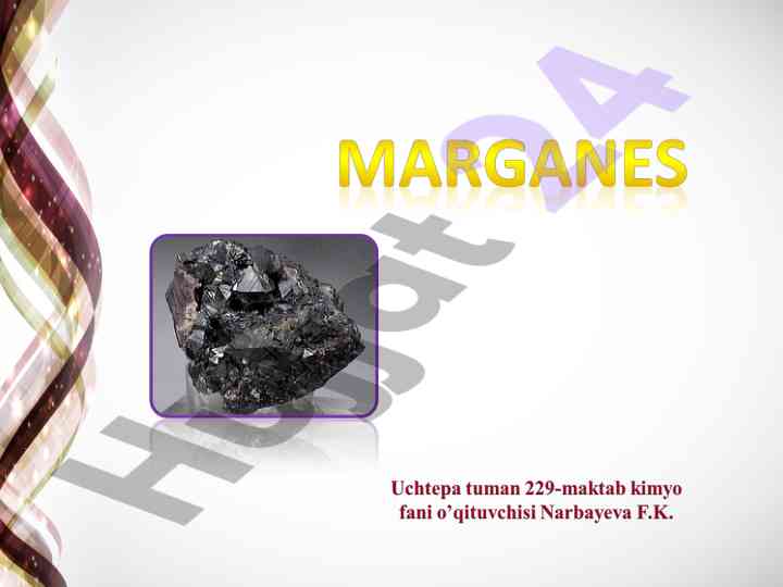 Marganes elementi haqida ma'lumotlar