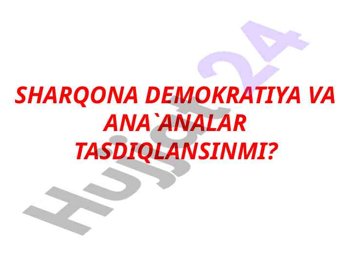 Sharqona demokratiya va ahamiyatlari