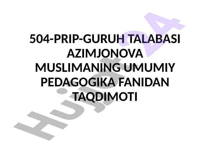 Tarbiya turlari bo‘yicha taqdimot