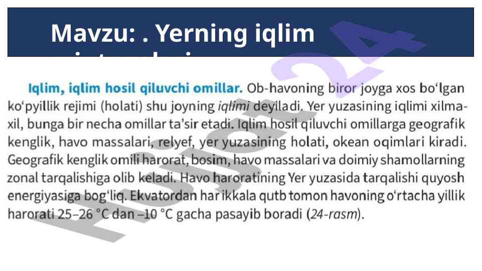 Yerning iqlim mintaqalari