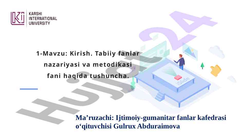 Tabiiy fanlar nazariyasi va metodikasi haqida tushuncha
