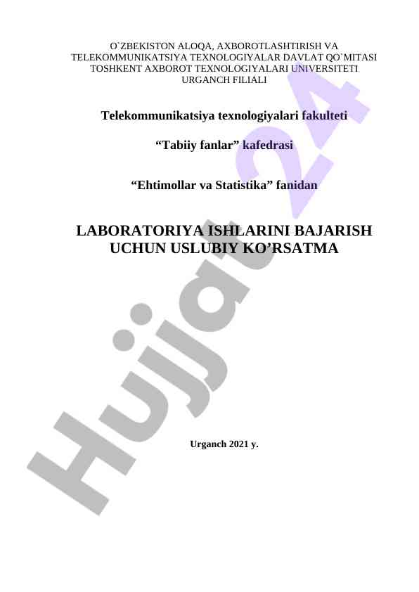 Kombinatorika elementlari bo‘yicha laboratoriya islari