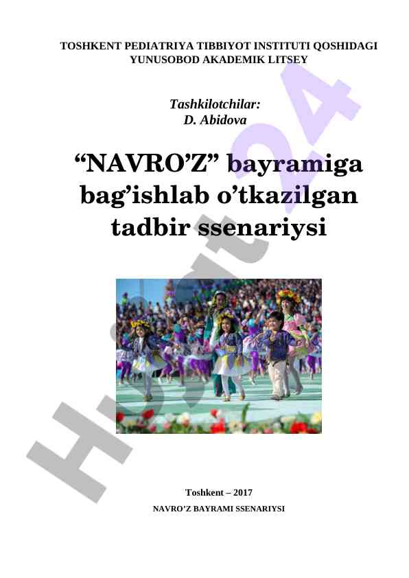 Navro'z bayrami ssenariysi toshkent 2017