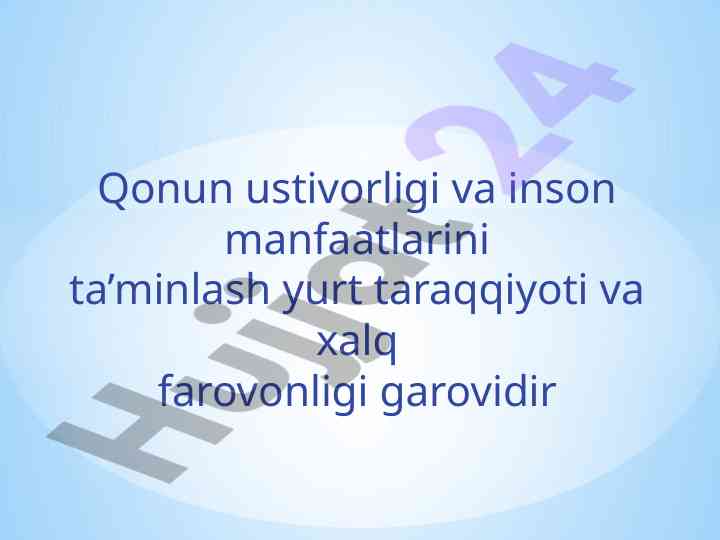Qonun ustivorligi va inson huquqlari