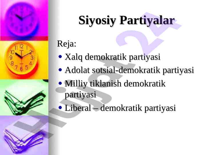 Siyosiy partiyalar va ularning rolini tahlil qilish