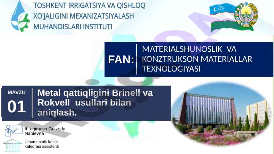 Metallar qattiqligini aniqlash usullari