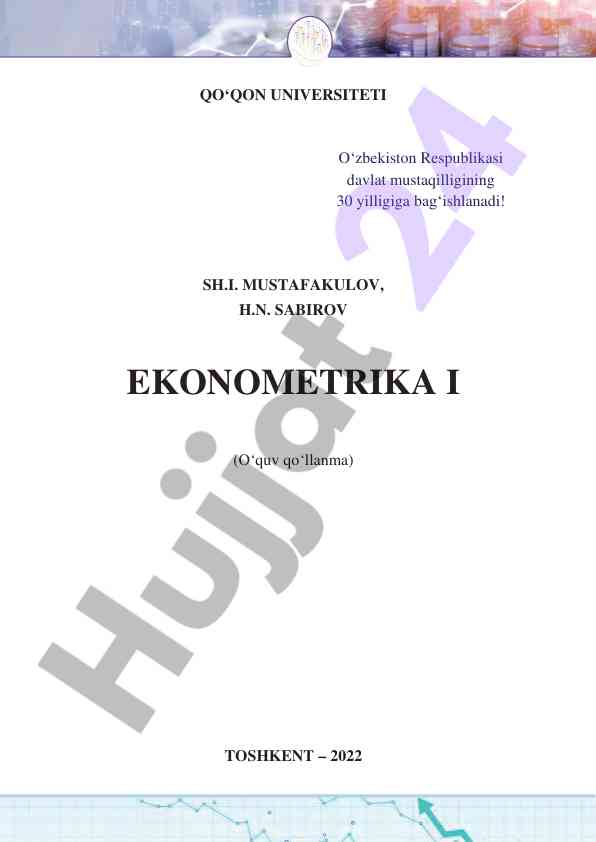 Ekonometrika i o‘quv qo‘llanma
