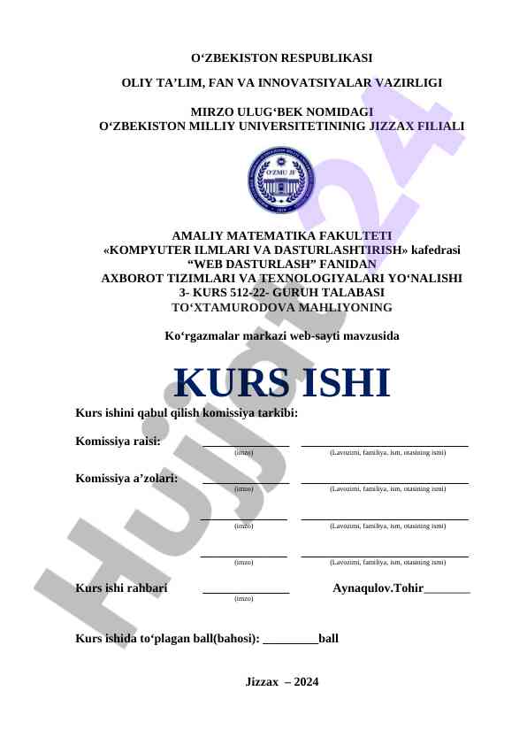 Ko‘rgazmalar markazi web-sayti