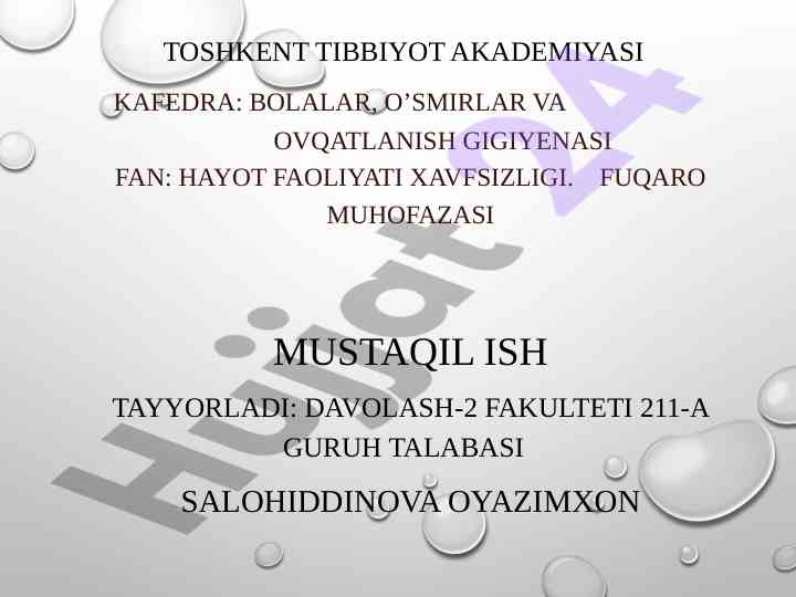 Dozimetrik asboblar tasnifi va metodlar