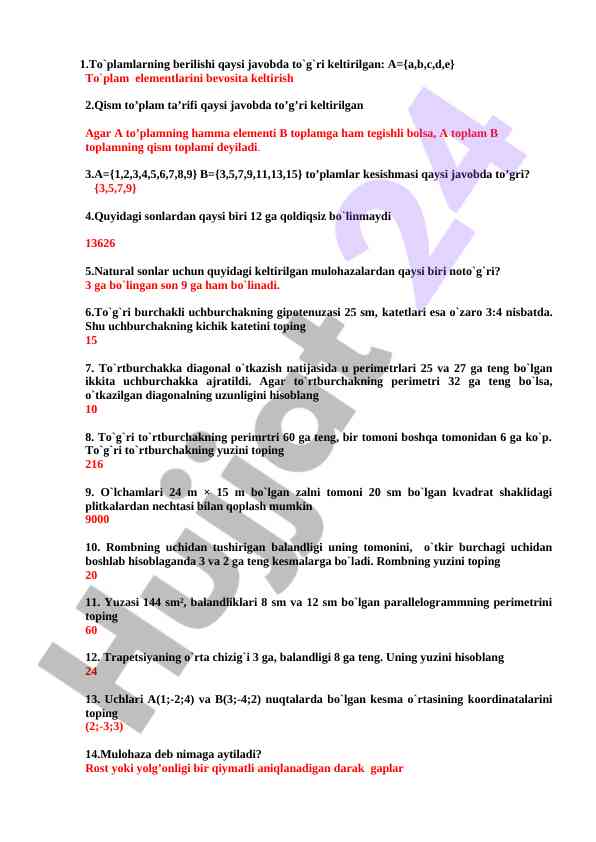 Maqsadli o‘qitish usullari haqida referat