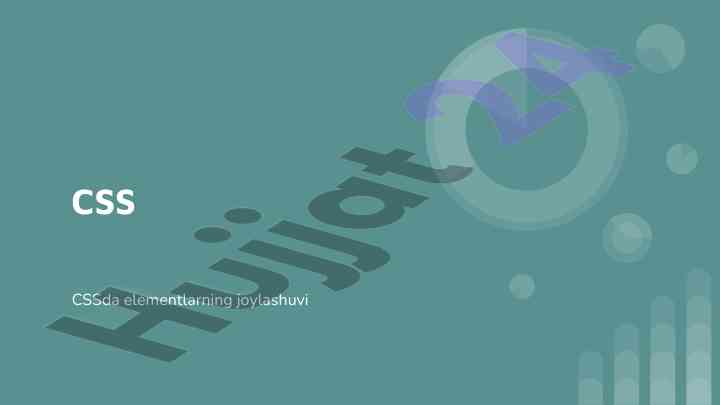 Css element joylashuvi va margin padding