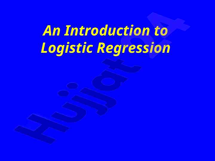 Introduction to logistic regression analysis techniques