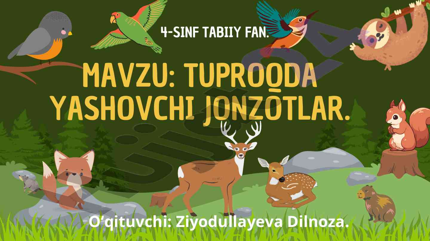 Tuproqda yashovchi jonzotlar mavzusi