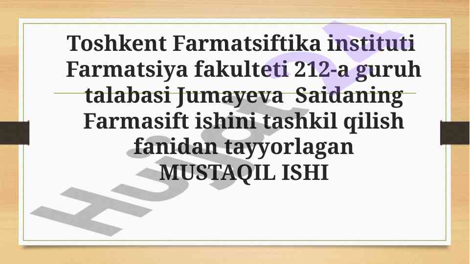 Xorijiy davlatlarda farmatsiyaning rivojlanish tarixi