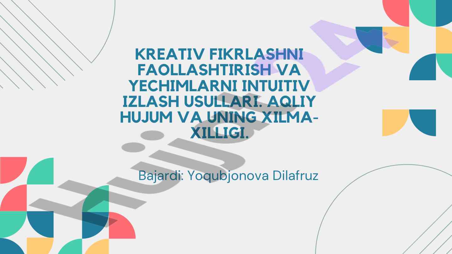 Kreativ fikrlashni faollashtirish usullari