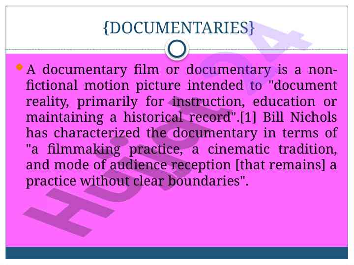 Evolution of documentary films in education