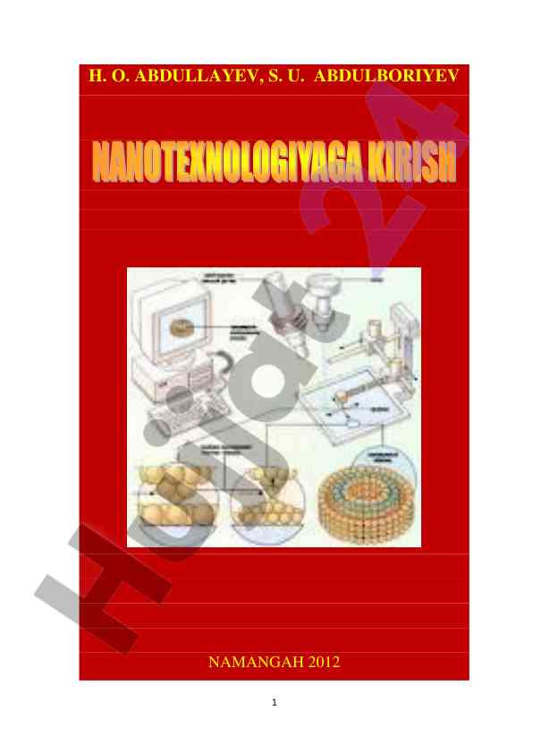 Nanotexnologiyaga kirish uslubi qo‘llanma