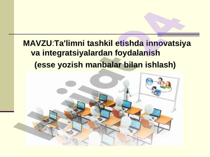 Innovatsiya va integratsiyalar ta'limda insho yozish