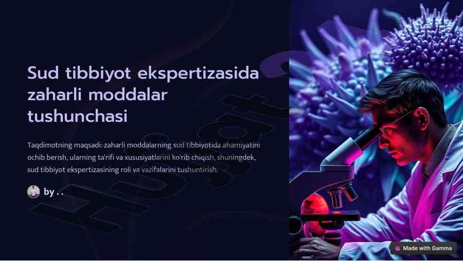 Sud tibbiyotida zaharli moddalar tushunchasi