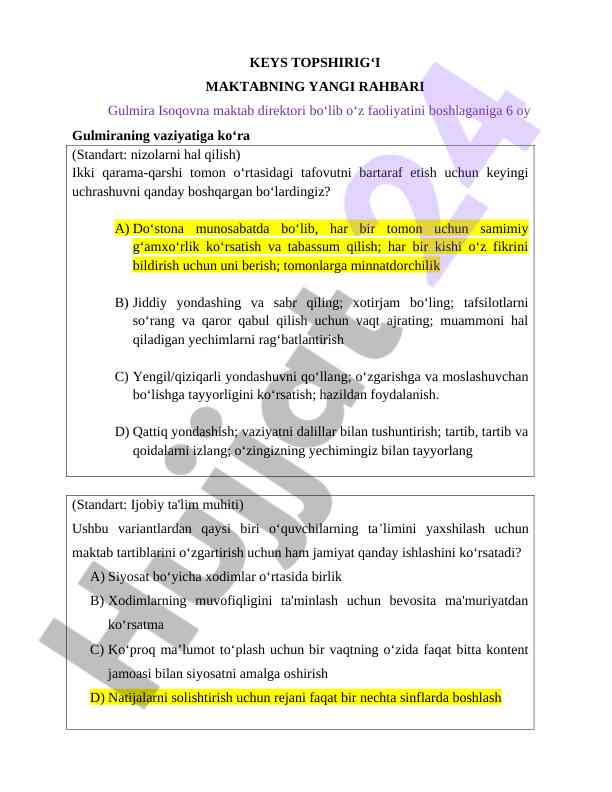 Maktab rahbariyati uchun muvaffaqiyatli yondashuvlar