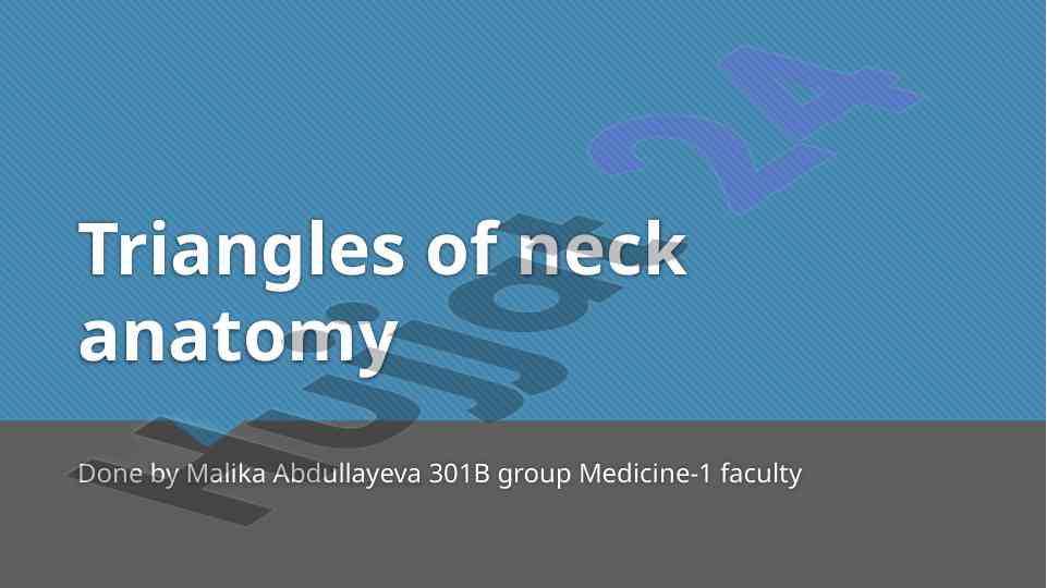 Anatomy of neck triangles overview and their importance