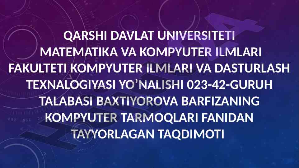 Brauzerlar va ularning turlari taqdimoti