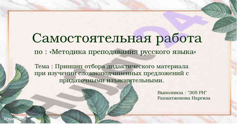 Metodika prepodavaniya russkogo yazyka