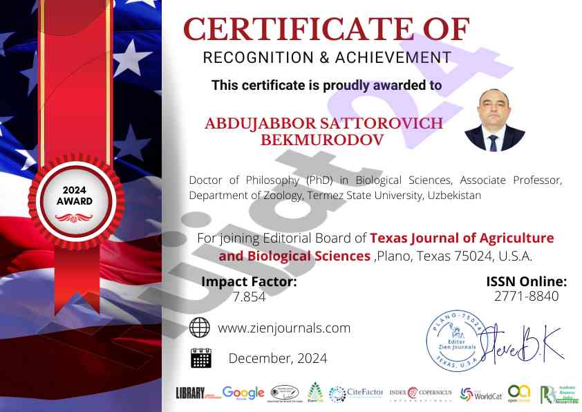 Certificate of achievement in biological sciences 2024