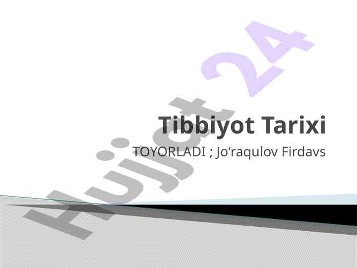 Tibbiyot tarixi: abu ali ibn sino hayoti va ijodi